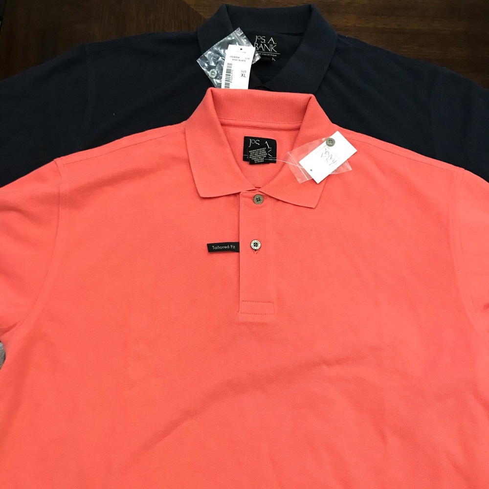 Two Jos. A. Bank polo shirts
